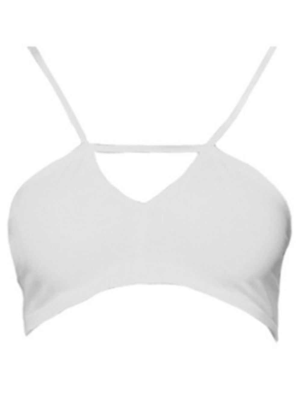 David Lerner White Cut-Out Bandeau Top Ribbed Cage Back XS Luxury Resortwear